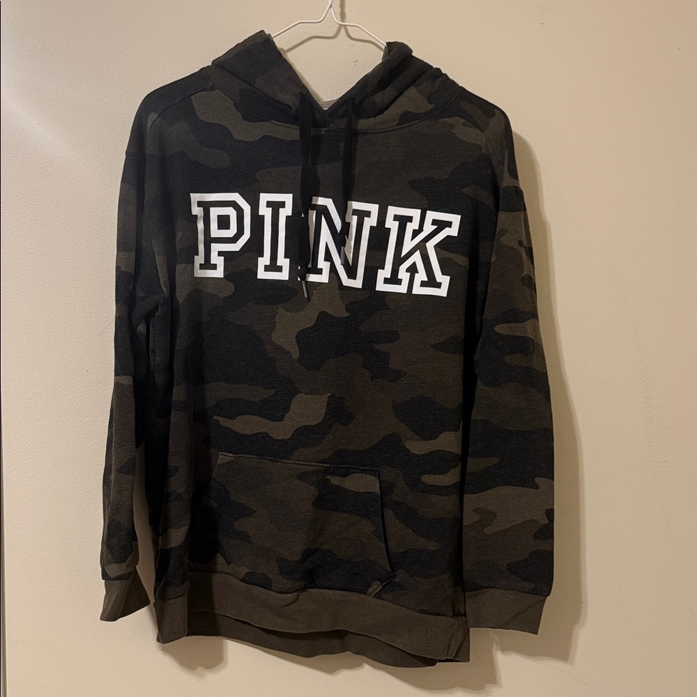 PINK Victoria's Secret Women’s Black Camouflage Sweater